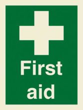 First aid with text