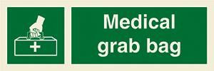 Medical grab Bag symbol with text