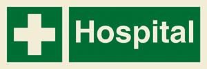 Hospital symbol with text