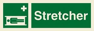 Stretcher with text