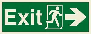 Exit, running man symbol, arrow right