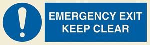 Emergency exit, keep clear