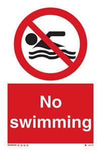 No swimming
