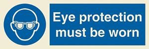 Eye protection must be worn + symbol